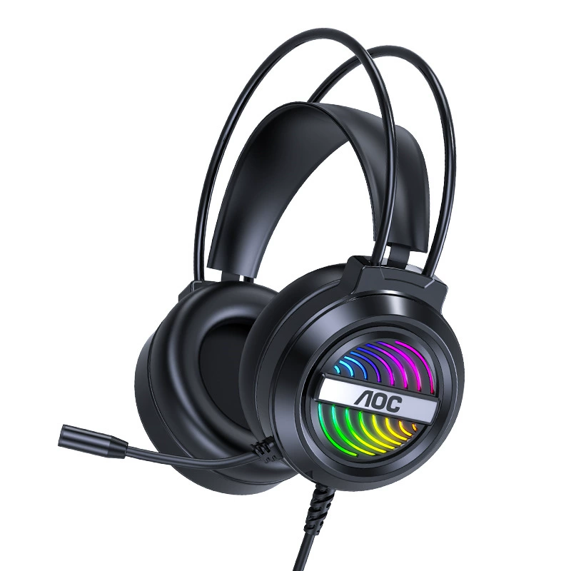 Оптовая продажа AOC GH120, настольная USB-гарнитура для ноутбука, наушники Guanjie E-Games 7.1 с глянцевым покрытием