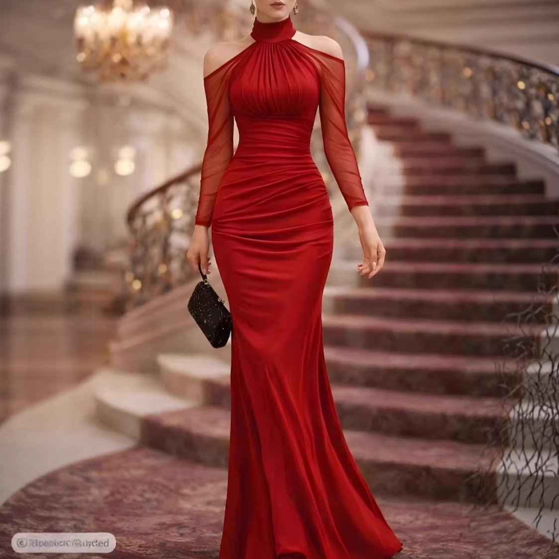 2026春季新款性感女时尚亚马逊跨境性感修身显瘦长款女装连衣裙