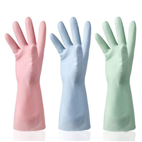 Thickened velvet dishwashing gloves winter kitchen cleaning waterproof laundry rubber latex housework gloves wholesale