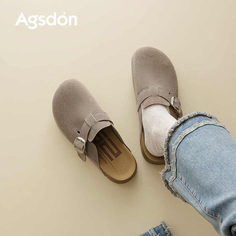 2026 nuevo estilo de primavera para mujeres con un pedazo de zapato con cabeza de bolsillo medio zapatillas casuales