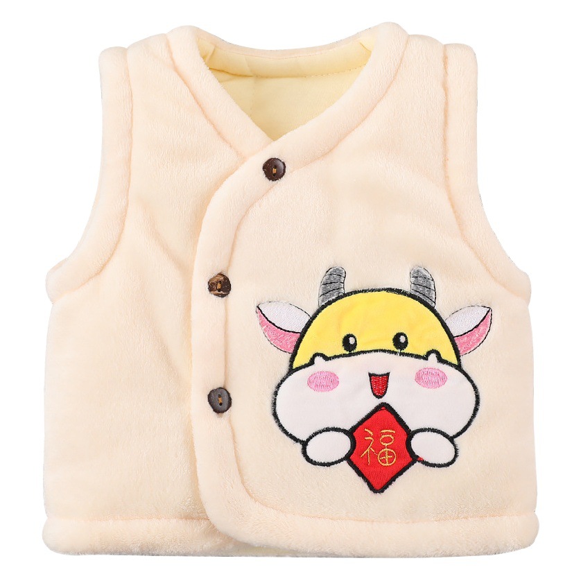 De una sola pieza de entrega bebé coral fleece chaleco recién nacido chaleco bebé invierno algodón chaleco