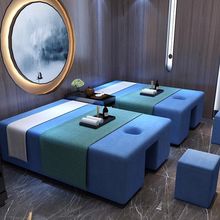 泰式按摩床艾灸理疗推拿床美容院SPA厂家加宽款带脸孔床中式