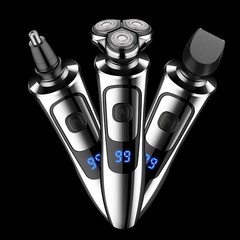 3ヘッド6288デジタルディスプレイシェーバーUSB全身洗える電気シェーバー多機能シェーバー男性用ひげ