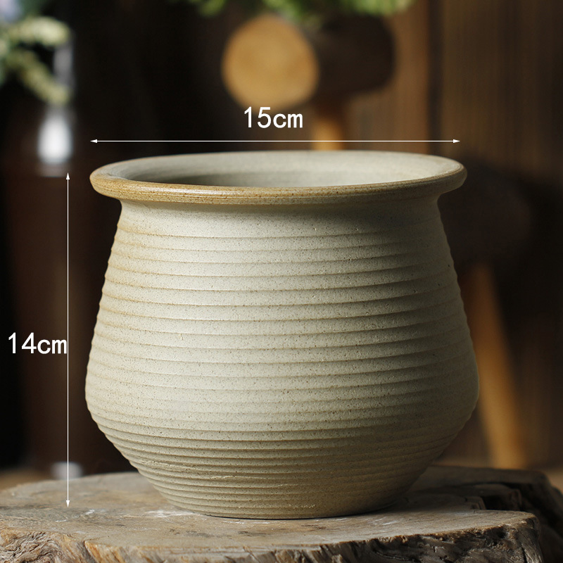 セラミック植木鉢景徳鎮大型無地焼花ポット多肉植物手作り粘土ポットレトロ植木鉢セラミックガーデニング見栄えの良い|undefined