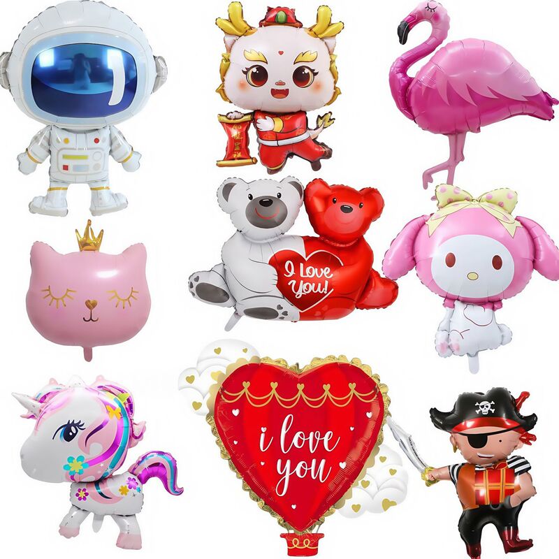 New shaped cute cartoon bear balloon aluminum film balloon can float empty birthday wedding red book photo balloon