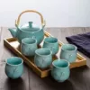 7-piece set of celadon plum blossoms without tray---Limited time available