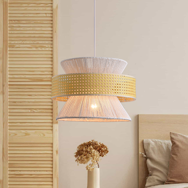 Lámpara de tela de estilo japonés Zen sala de té retro nuevo restaurante chino dormitorio retro luces de hotel