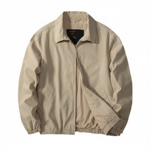 25工装外贸夹克男装潮流时尚简约色宽松男士秋款外套翻领休闲商务