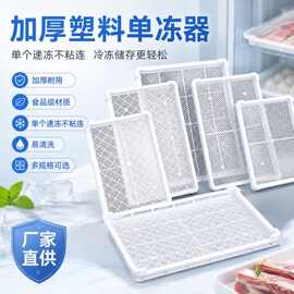 加厚塑料单冻器 食品级网格冷冻托盘 果蔬烘干晾晒盘 速冻周转筐
