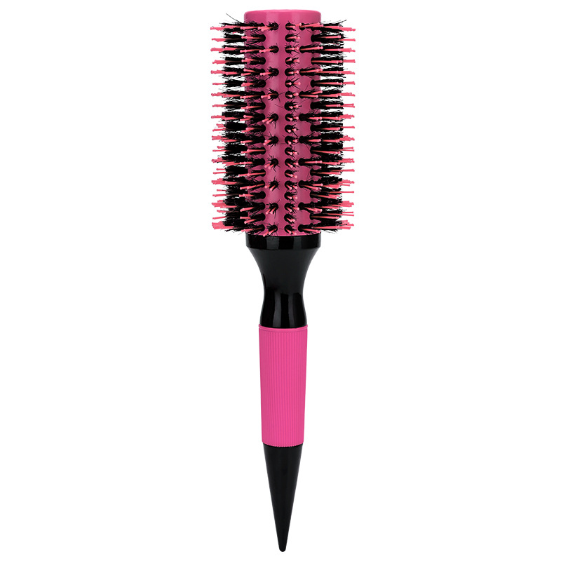 Amazon popular tubo de aluminio de cerdas de nylon rodillo brasileño peine cilindro Pelo Rizado rodillo peine hebilla interior forma peluquería peine