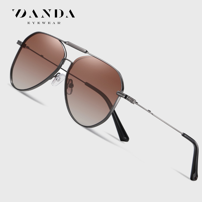 Nuevas gafas de sol polarizadas de conducción de los hombres a prueba de UV gafas de sol JS8557 piloto doble haz gafas de sol de moda