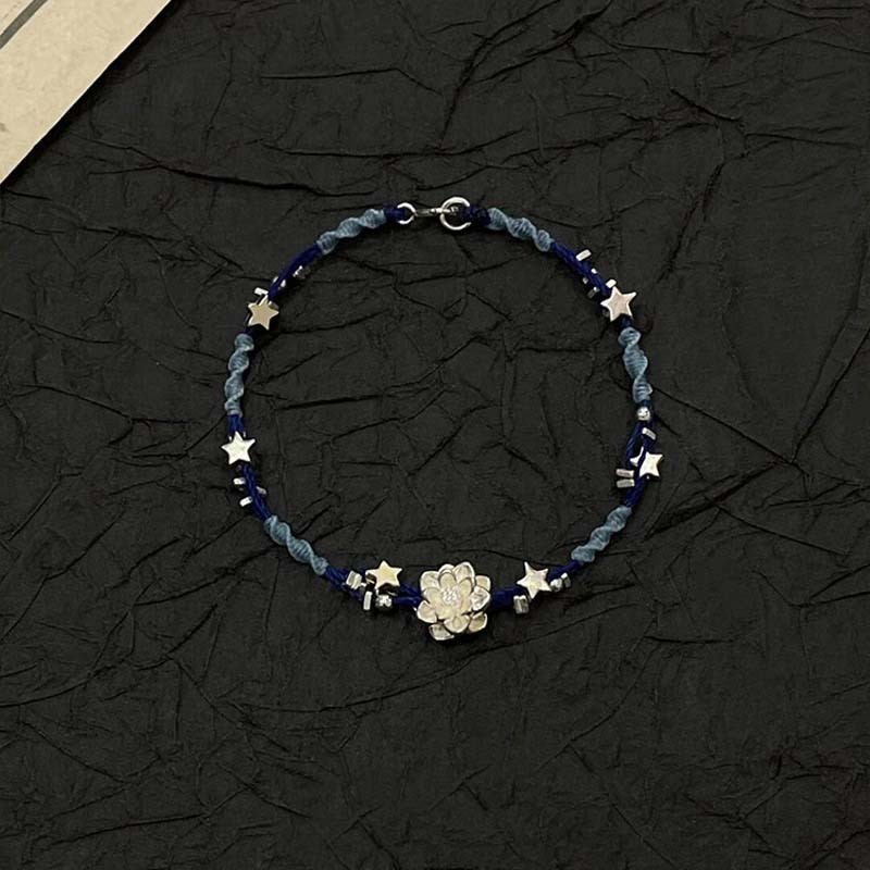 新しい中国風の蓮の星手織りブレスレットニッチ蝶織りブレスレットシンプルなハイエンドアクセサリーブレスレット|undefined