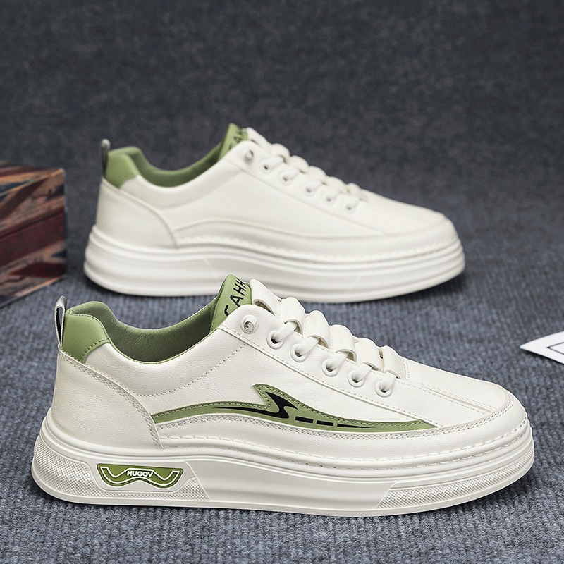 Zapatos de skate de primavera de hombre zapatos de moda casuales 2025 nuevos zapatos blancos de hombre zapatos blancos de altura baja para estudiantes