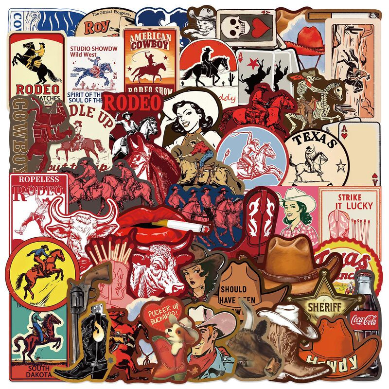 50 Western Denim Gothic Graffiti Stickers Decorative Guitar Laptop Luggage DIY Waterproof Cross-border Wholesale 50 Western Denim Gothic Graffiti Stickers Decorative Guitar Laptop Luggage DIY Waterproof Cross-border Wholesale