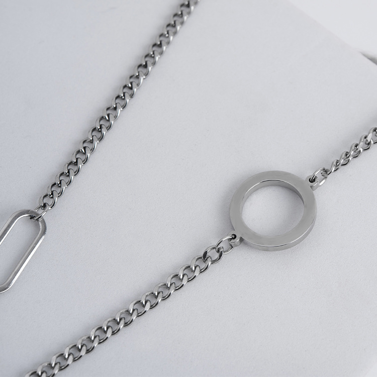 Titanium Steel Heart Shaped Pendant Necklace Personalized Gift_voghion.com