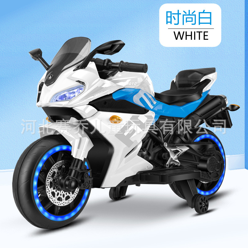 Ruedas de luz de motocicleta eléctrica para niños, educación temprana, dos ruedas, personas sentadas, batería, carga, coche de juguete de gran tamaño, bebés masculinos y femeninos