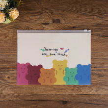 pvc无齿拉链袋文件袋批发文具票据袋印刷 eva拉链塑料袋可印logo