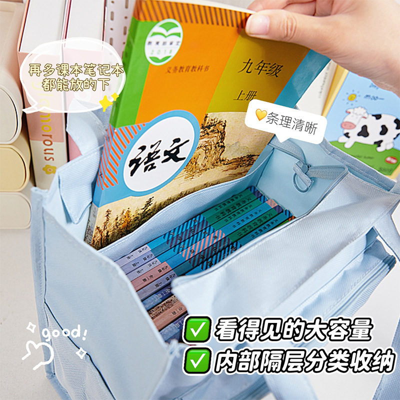 Cute Pain Bag Bolsa de matrícula Ventana visual de gran capacidad Bolsa de archivo de almacenamiento portátil Bolsa de matrícula para estudiantes de primaria y secundaria Bolsa para libros
