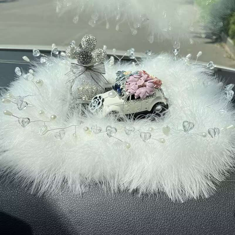 Decoración de coche interior de coche creativo tablero de instrumentos de coche decoración de coche diamante otra resina simple