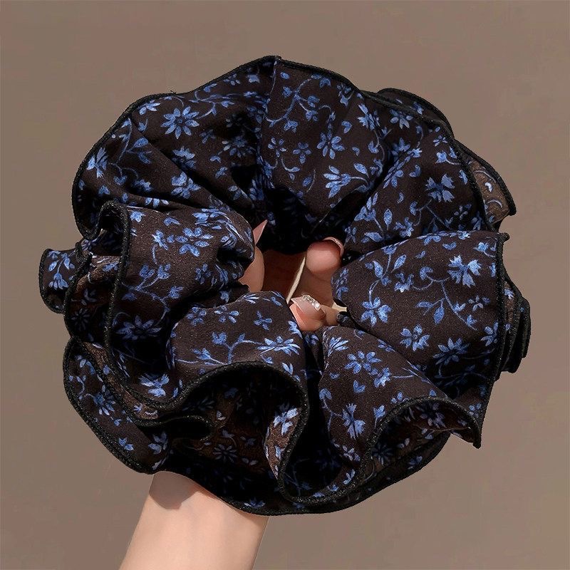 36#Brown retro navy floral double layer, approximately 16cm