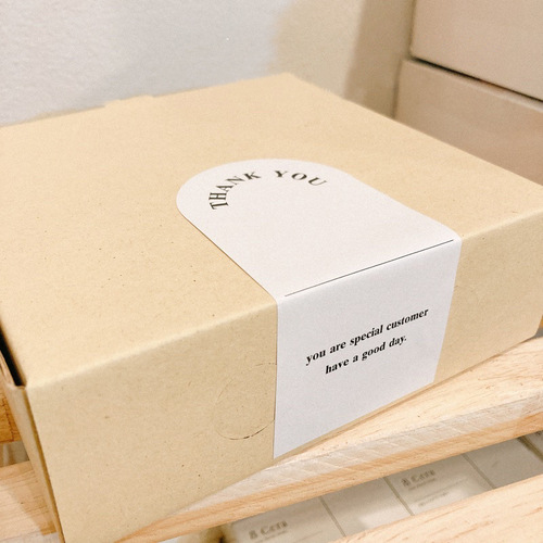 50 Sheets/Package White Rectangular Sticker Box Sealing Tape Non-Woven Copper Plate Paper Label Packaging Supplies 