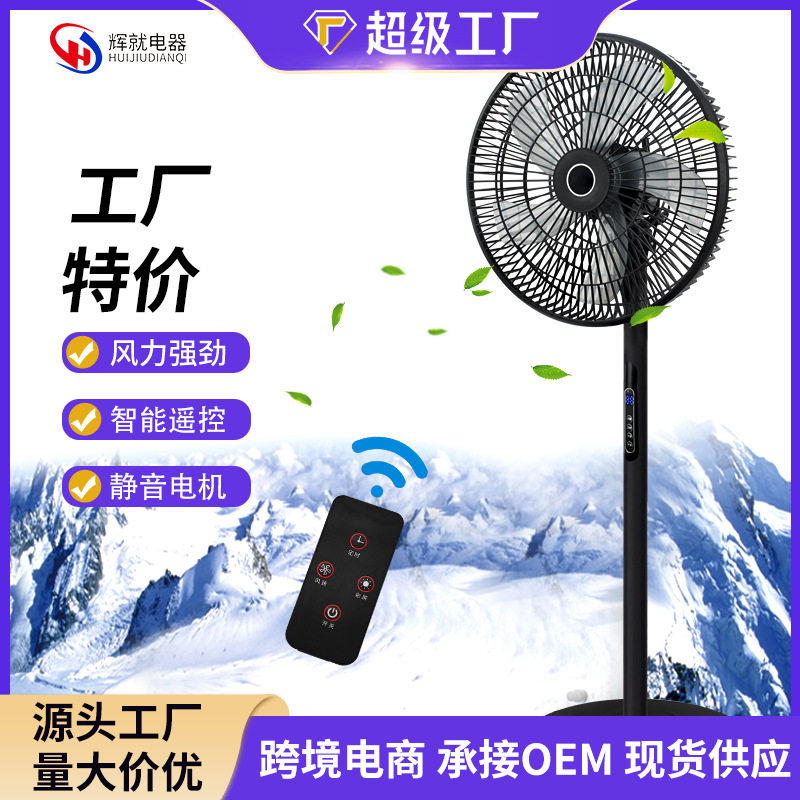 Factory Special Price 16inch Electric Fan Floor Fan Household Remote Control Vertical Shaking Head Silent Floor Fan