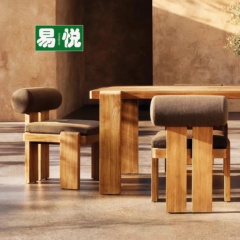 Teca al aire libre sofá patio al aire libre hotel chalet aluminio mesas y sillas terraza jardín diseñador madera sólida al aire libre