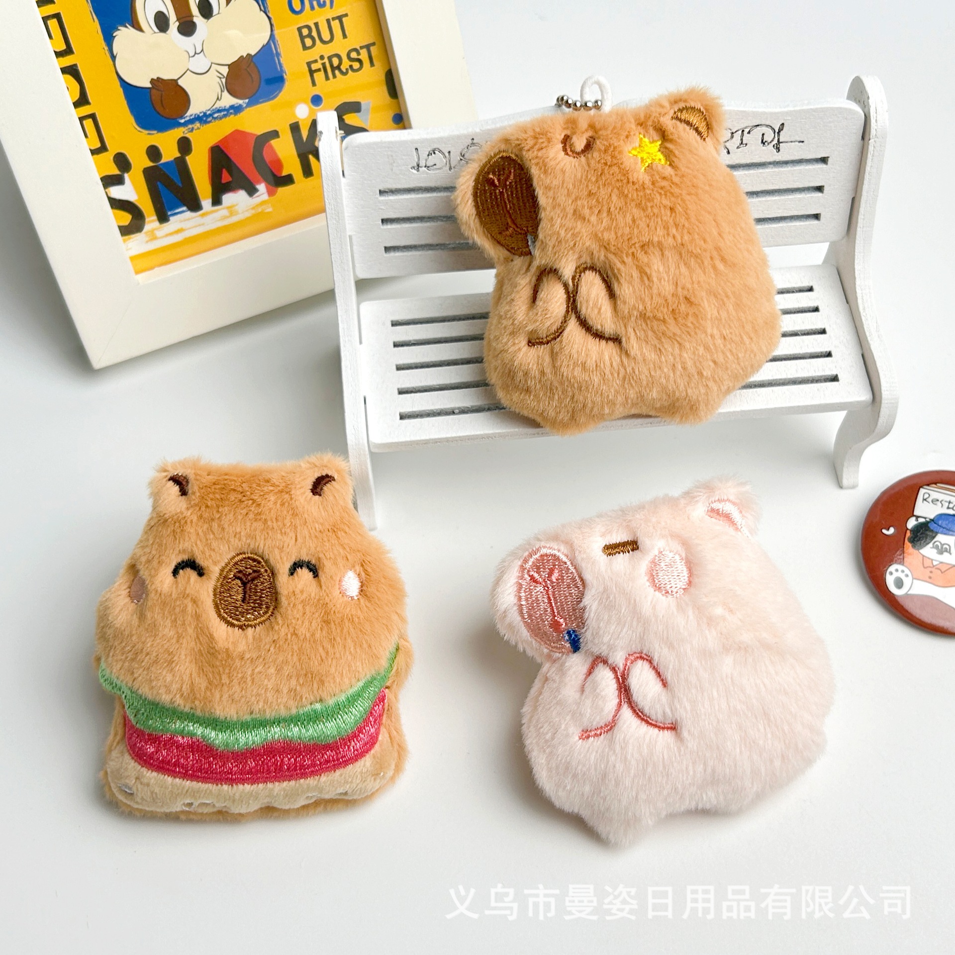 Hamburger Capitoline Doll Squeaky Plush Toy DIY Brooch Shoes Hat Hair Accessories