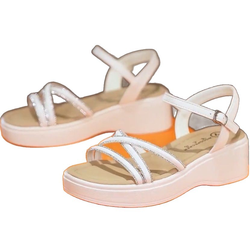 2026 zapatos de mujer ligeros y suaves de verano nuevo estilo de moda de diamante muffin bottom versátil sandalias de moda