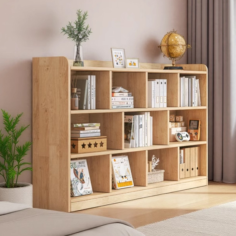 Mesa de noche de madera maciza Dormitorio Armario de almacenamiento de cabecera de cama para uso doméstico Mueble de mesa de noche Gabinete de almacenamiento integrado Estantería Estante de piso