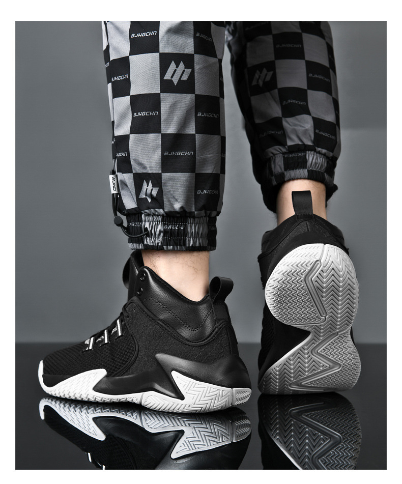 Baloncesto de gran tamaño para entrenamiento práctico de verano para hombres, zapatos de caña alta, resistentes al desgaste, que absorben los golpes,_voghion.com