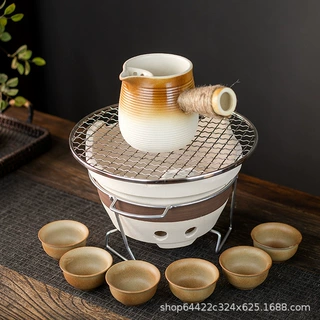 围炉煮茶器侧把壶陶瓷茶杯煮茶罐电陶炉烤奶中式罐罐茶煮茶器煮茶
