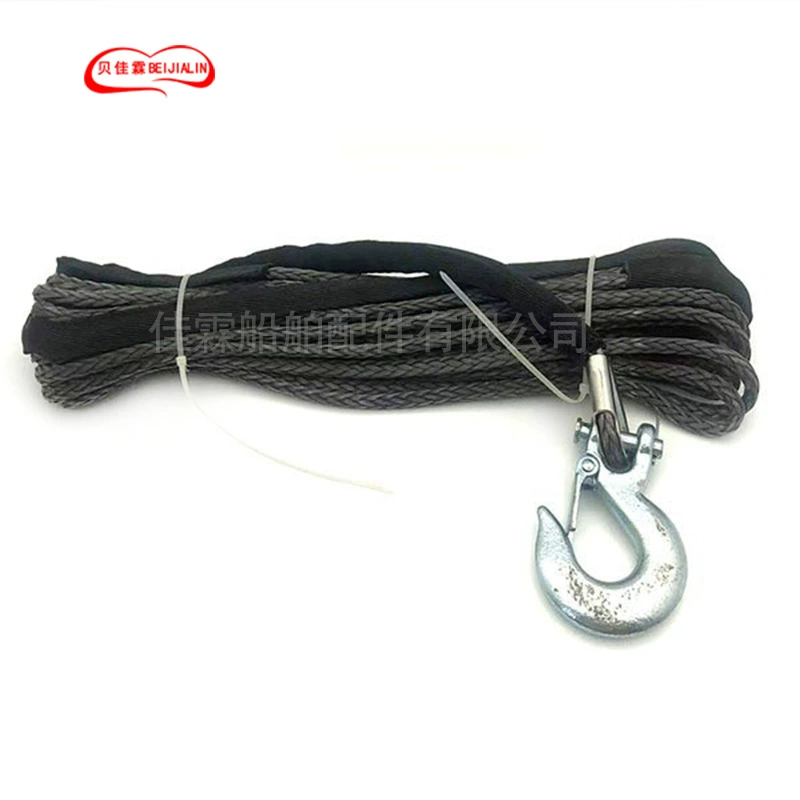 Веревка для лебедки внедорожника Высокомолекулярный полиэтилен 12 прядных крюков Открытый Тяговый буксировочный трос