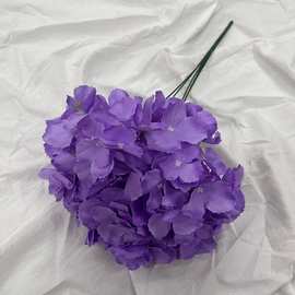 仿真绣球 5头绣球紫色系 婚庆假花diy装饰绢花仿真花