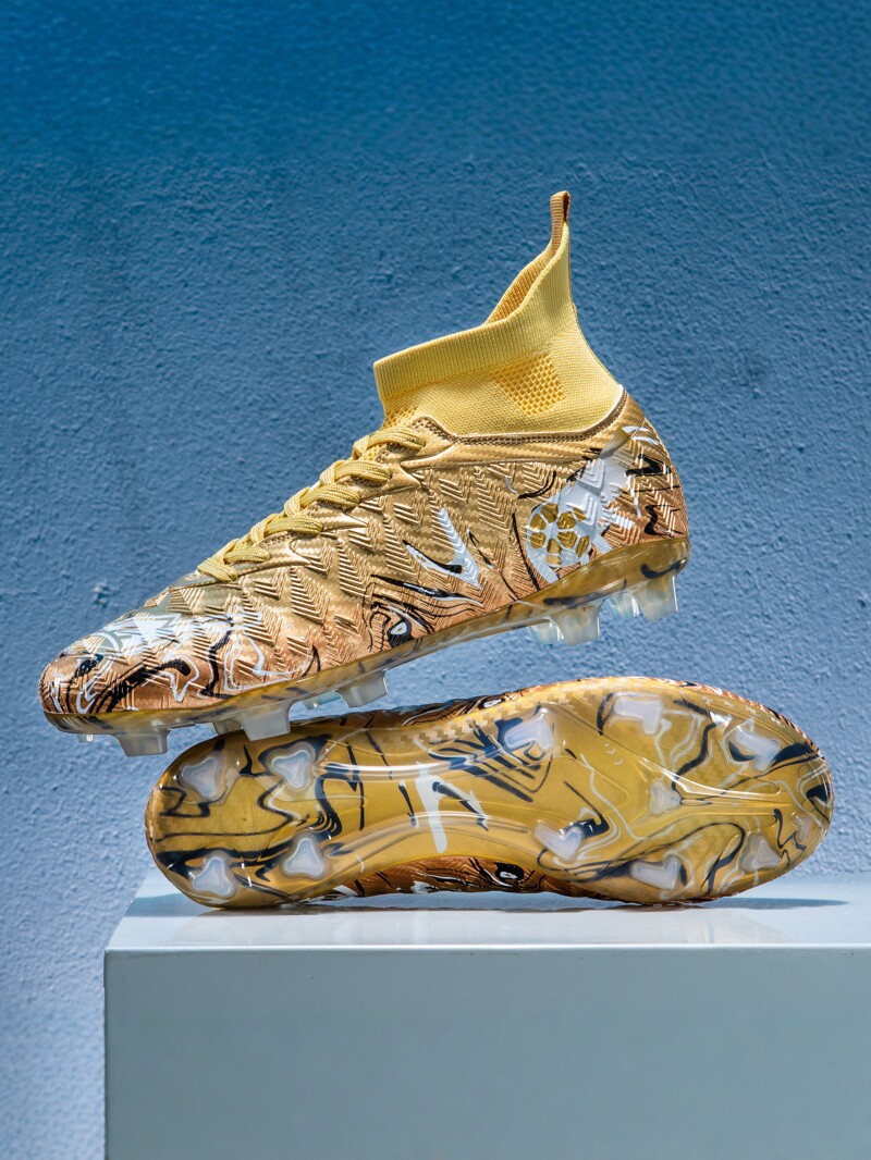 Zapatos de fútbol de clavos transfronterizos de alto impacto para niños y niñas, zapatos de entrenamiento antideslizantes transpirables para adultos, zapatos deportivos de competición de clavos largos