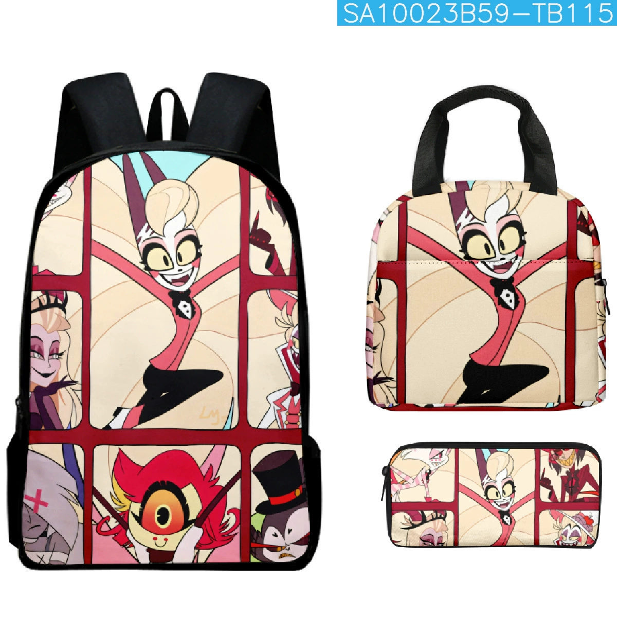 (Cross-border trading), school bag for students, backpack, pencil case, set, 3 piece set