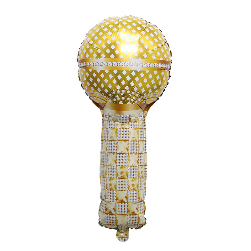 Transfronterizo nuevo micrófono gafas de sol forma película de aluminio globo cantando fuerte tema Fiesta decoración globo