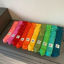 日系纯色褶皱包简约针织单肩包百搭折叠手拎包抽绳大容量跨境批发