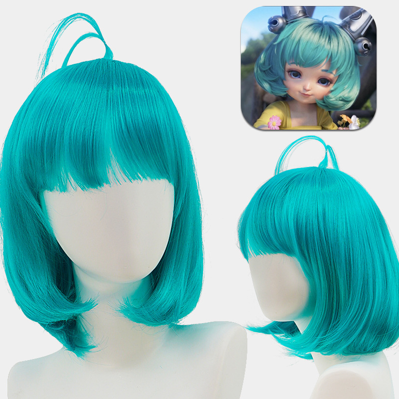 King Glory anime wig Cai Wenji cosplay wig Lan CG target fluffy thickened style