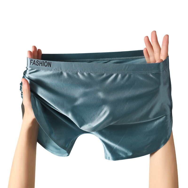 Pantalones de seda de hielo, pantalones cortos de ángulo plano antibacterianos de alta calidad, pantalones de cuatro ángulos para hombres, pantalones para hombres, pantalones para hombres