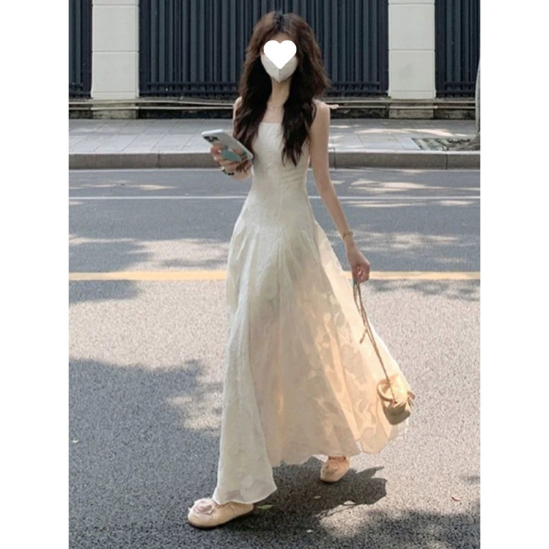 【1125人集め】新作ドレス リゾート風 ウエストAラインスカート 女子学生 夏着痩せ スリムフィット|undefined
