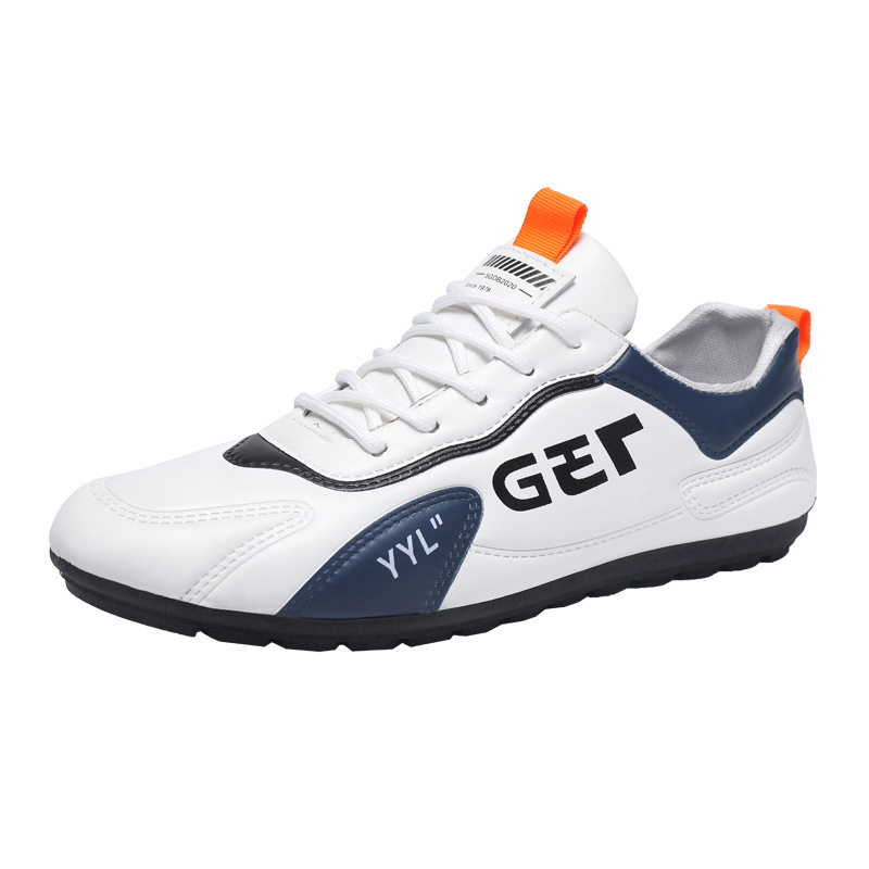 Comercio exterior al por mayor de Primavera de moda ligera zapatos de cuero de los hombres al aire libre zapatos casuales jóvenes bajo-top transpirable zapatilla de deporte