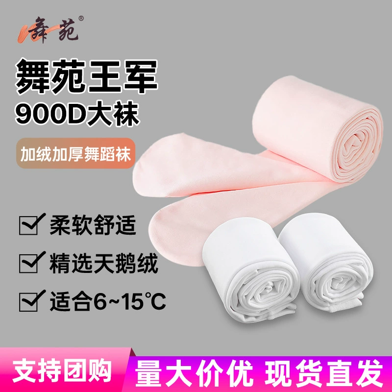 Танцевальные носки Wuyuan Wangjun 900D с флисовой подкладкой, тренировочные носки, бархатные профессиональные танцевальные носки для женщин, белые, розовые