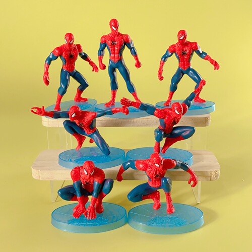7 Spider-Man Figures Wholesale Solid PVC Model Avengers Ornaments Hero Superman Children’s Gift