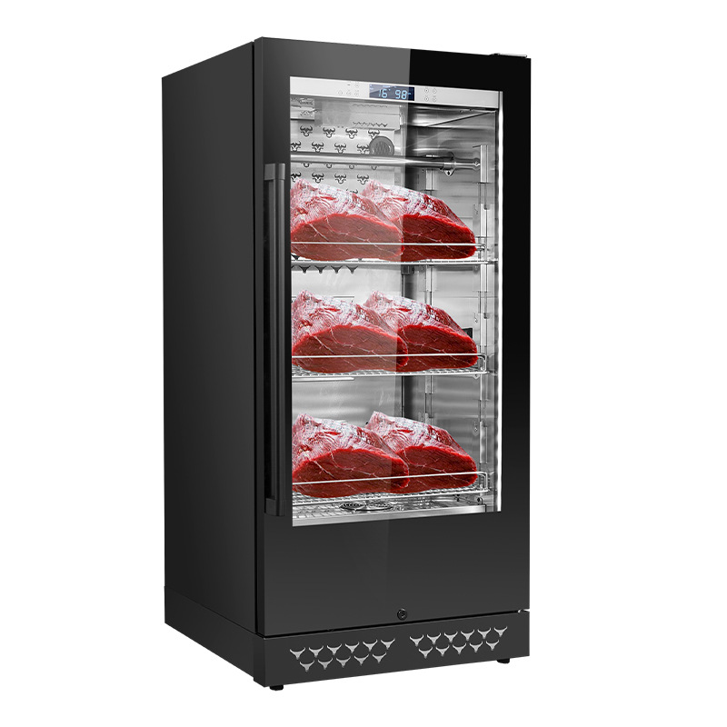 Cámara de maduración de carne, vitrina refrigerada para restaurante, uso comercial, fuente de alimentación de voltaje modificado, desacidificación de carne fresca húmeda, ecológica y de bajo consumo
