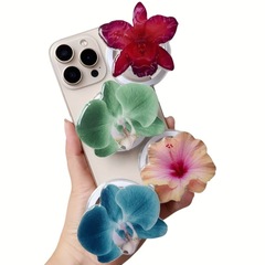 模擬胡蝶蘭色の花磁気ホルダーアクリル塗装接着剤工場携帯電話ホルダー卸売ギフト