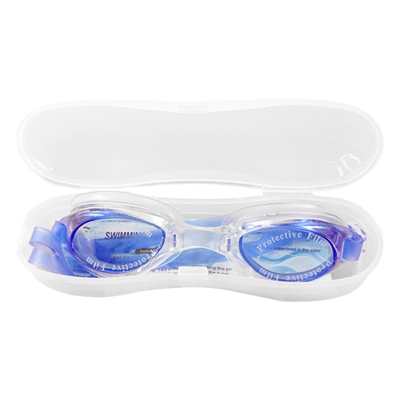 Manufacturer's Spot Wholesale Transparent Swimming Goggles Diving Waterproof Adult and Children's Swimming Goggles with Nose Clip Earplugs Adjustable Elasticity