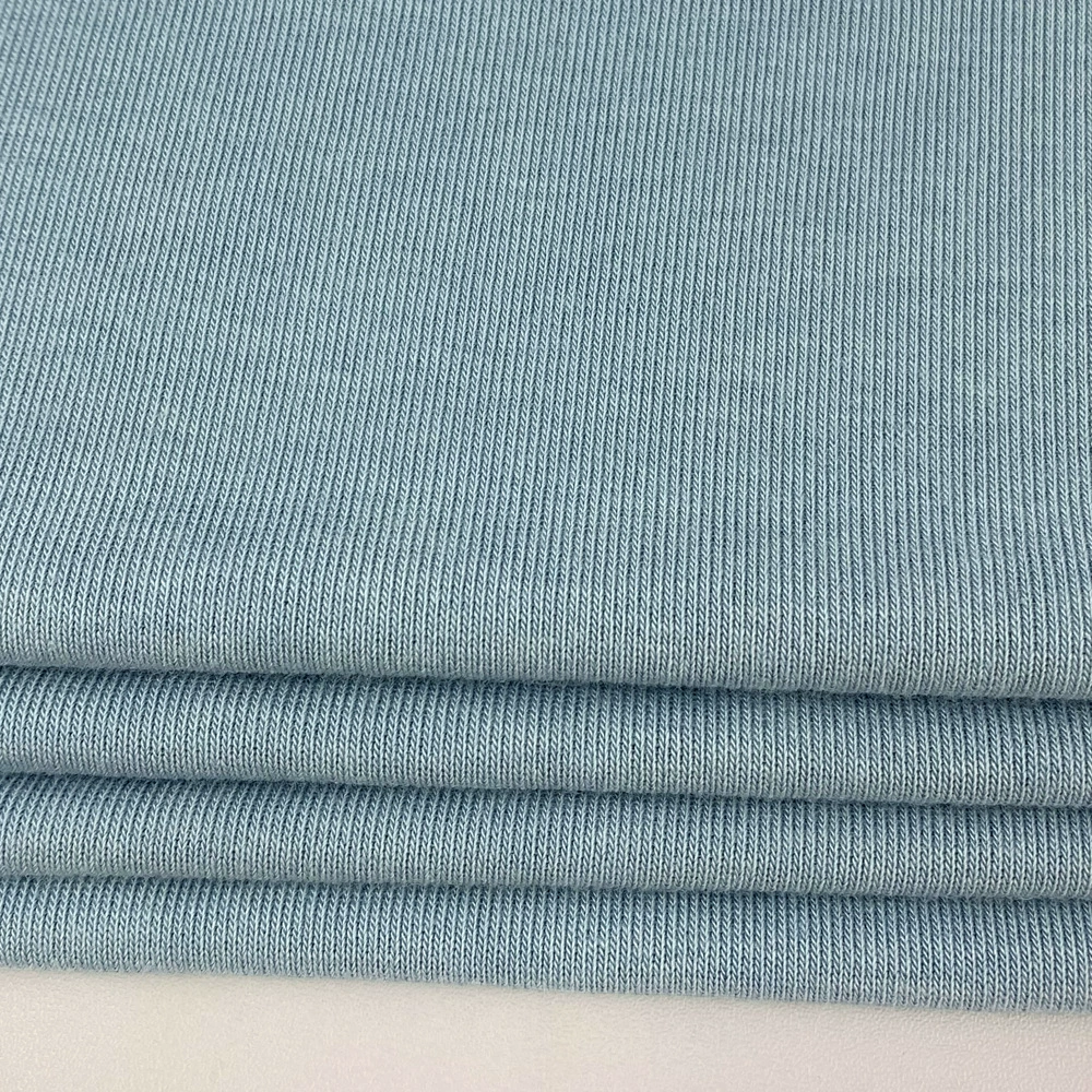 Эластичная двусторонняя knitted ткань, белье для тела, хлопковая пряжа с начесом