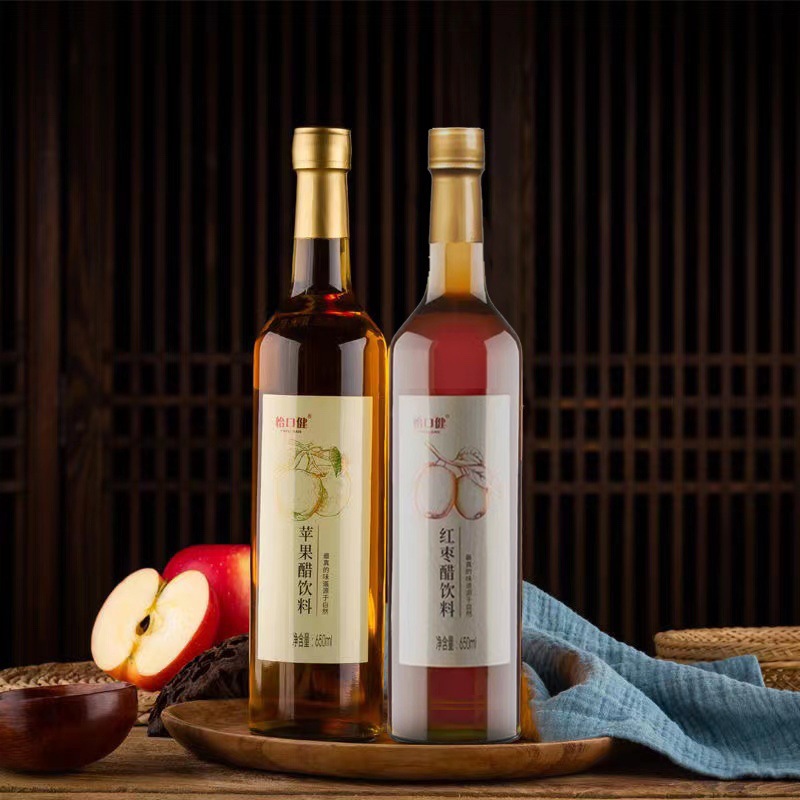 苹果醋红枣醋饮料荔枝百香果果汁饮料整箱玻璃瓶餐饮宴席大瓶