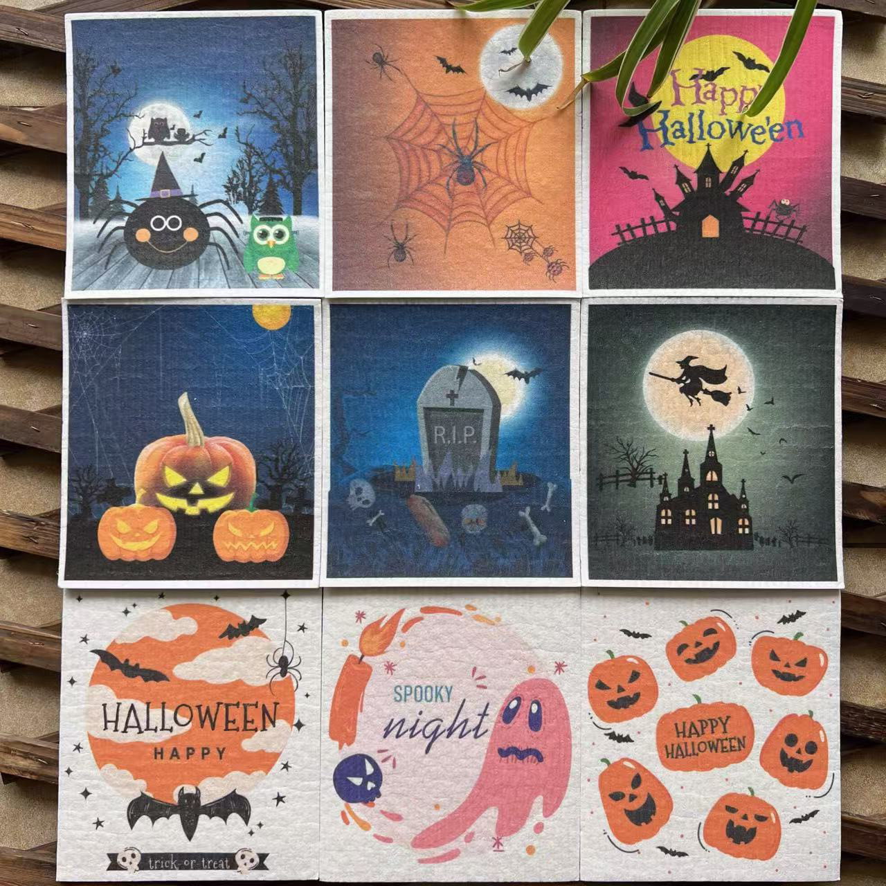 Toallas suecas alemanas dm toallas absorbentes de agua sin aceite eco pulpa de algodón impresa toallas de cocina